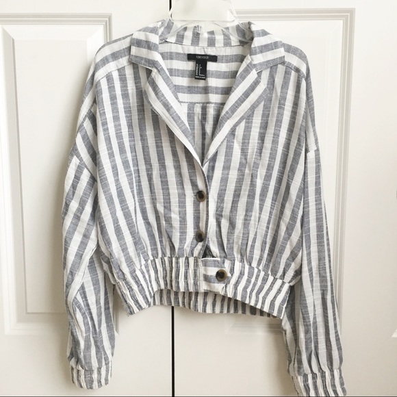 Striped Button Up Blouse - Picture 1 of 2